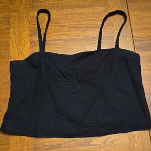 House of Harlow 1960 Black Backless Top